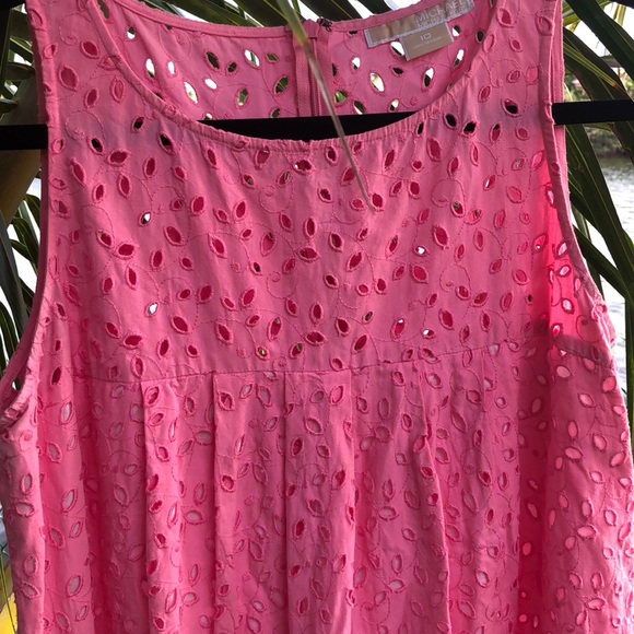 Michael KORS pink eyelet cotton dress all lined - Picture 2 of 10